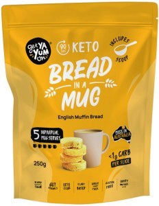GET YA YUM ON (90 sec Keto) Bread In A Mug English Muffin Bread 250g