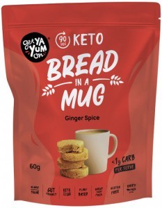 GET YA YUM ON (90 sec Keto) Bread In A Mug Ginger Spice 60g