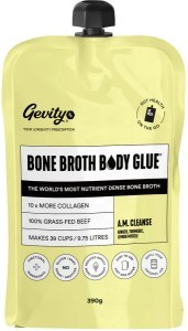 Gevity Rx Bone Broth Body Glue Concentrate Go Pack A.M. Cleanse  390g