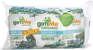GimMe Roasted Seaweed Snacks Sea Salt Multi Pack 6x5g