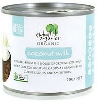 Global Organics Organic Coconut Milk  200g Can