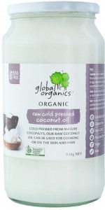 Global Organics Organic Raw Cold Pressed Coconut Oil  920g