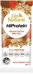 Go Natural HiProtein Almond Apricot Milk Choc 10x60g