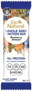 Go Natural Whole Seed Protein Bar Blueberry Almond 16x40g