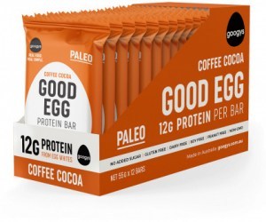 Googys Natural Paleo Protein Bar Coffee Cocoa  12x55g