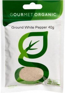 Gourmet Organic Pepper White Ground 40g Sachet x 1