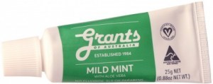 Grants Natural Toothpaste Mild Mint Travel Size 25g