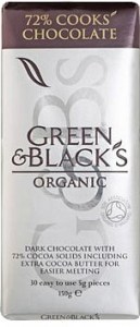 Green & Blacks 72% Cooks Chocolate 150g