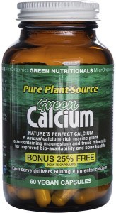 Green Nutritionals Green Calcium Vegan Capsules 600mg 60 Caps
