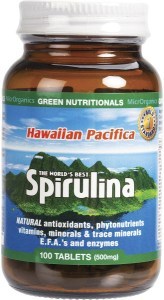Green Nutritionals Hawaiian Pacifica Spirulina Tablets 500mg 100 Tabs