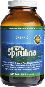 Green Nutritionals Mountain Organic Spirulina Tablets 500mg 500 Tabs