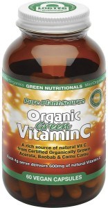 Green Nutritionals Organic Green Vitamin C Vegan Capsules 600mg 60 Caps