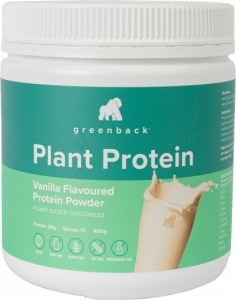 Greenback Plant Protein Vanilla Protein Powder  400g MAR23