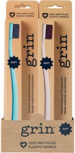 Grin 100% Recycled Toothbrush Soft Mint, Ivory x8