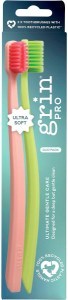 Grin Pro Ultimate Gentle Toothbrush Ultra Soft Pink, Green 8x2pk