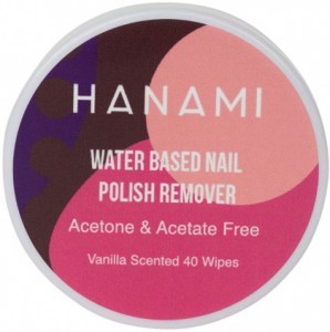 HANAMI Nail Polish Remover Water Based Wipes Vanilla x 40 Pack