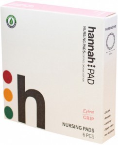 HANNAH PAD Organic Cotton Nursing Pads Extra Grip x 6 Pack