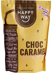 Happy Way Ashy Bines Vegan Protein Powder Choc Caramel 500g