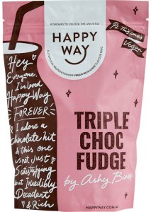 Happy Way Ashy Bines Vegan Protein Powder Triple Choc Fudge 500g