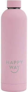 Happy Way Insulated Stainless Steel Bottle Pink Matte 750ml