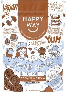 Happy Way Vegan Protein Powder Cookies & Cream 500g