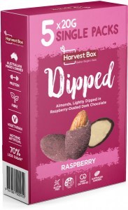 Harvest Box Dipped Raspberry  (5x20g Pack) Multipack