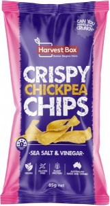 Harvest Box Sea Salt & Vinegar Flavoured Chickpea Chips G/F 85g