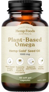Hemp Foods Australia Plant-Based Omega with Hemp Gold Seed Oil 60 Caps