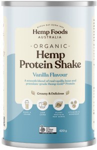 HEMP FOODS AUSTRALIA Organic Hemp Protein Shake Vanilla Bean 420g