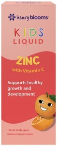 HENRY BLOOMS Kids Liquid Zinc with Vitamin C Orange 100ml