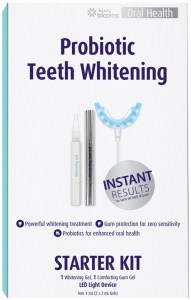 HENRY BLOOMS Oral Health Probiotic Teeth Whitening Starter Kit (2 x 2ml Gels & LED Light Device)