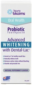 HENRY BLOOMS ORAL HEALTH Probiotic Toothpaste Advanced Whitening with Dental-Lac Peppermint 100g