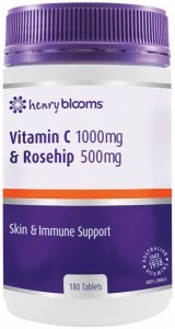 HENRY BLOOMS Vitamin C 1000mg & Rosehip 500mg 180t