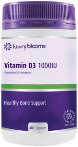 HENRY BLOOMS Vitamin D3 1000 IU 400c