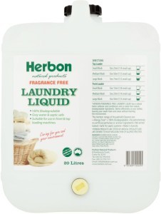 Herbon Fragrance Free Laundry Liquid 20lt NOV24