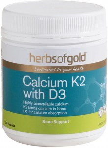 HERBS OF GOLD Calcium K2 with D3 180t