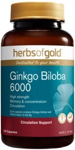 HERBS OF GOLD Ginkgo Biloba 6000 120c