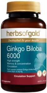 HERBS OF GOLD Ginkgo Biloba 6000 60c