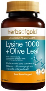 HERBS OF GOLD Lysine + Olive Leaf 100t
