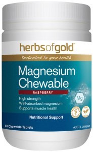 HERBS OF GOLD Magnesium Chewable Raspberry 60t