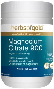 HERBS OF GOLD Magnesium Citrate 900 120vc