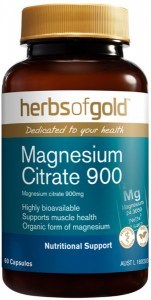 HERBS OF GOLD Magnesium Citrate 900 60vc