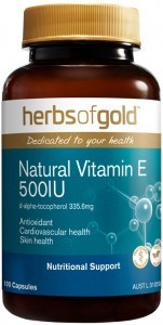 HERBS OF GOLD Natural Vitamin E 500IU 100c