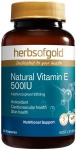 HERBS OF GOLD Natural Vitamin E 500IU 50c