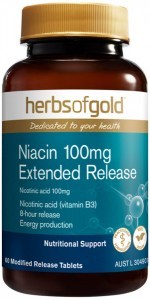 HERBS OF GOLD Niacin 100mg Extended Release 60t