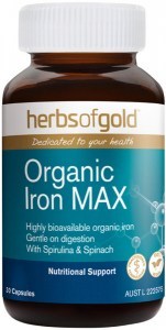 HERBS OF GOLD Organic Iron Max 30vc