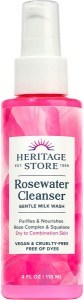 Heritage Store Rosewater Cleanser Dry to Combination Skin 118ml