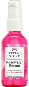 Heritage Store Rosewater Serum 1% Hyaluronic Dry to Combination Skin 59ml