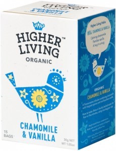 Higher Living Organic Chamomile & Vanilla 15 Teabags