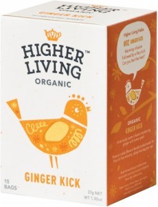 Higher Living Organic Ginger Kick Tea Caffeine Free 15Teabags